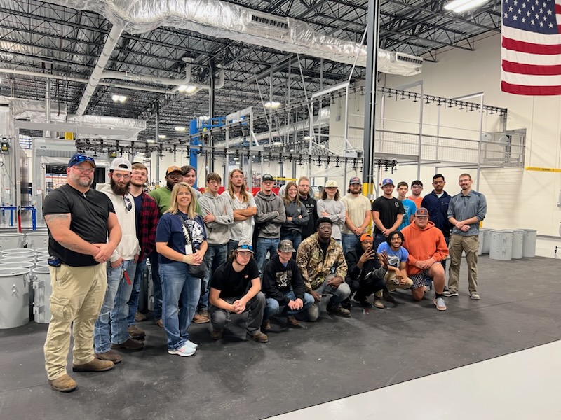 Chipola College Students Touring Potential Employer Site at Central Moloney Inc. in Panama City, FL