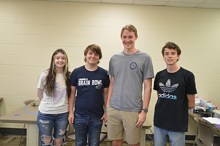 Chipola Brain Bowl team members are, from left: Bree Bennett, Kiley Justice, Taylor Young and Trevor Shrock. 