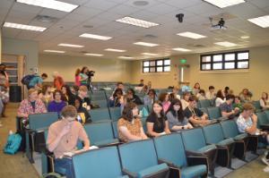 Chipola's Dual Enrollment Summer Academy Students in a classroom 