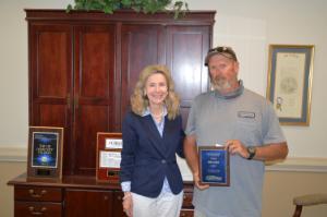 Pictured from left, are: Chipola President, Dr. Sarah Clemmons and Bobby Jackson.