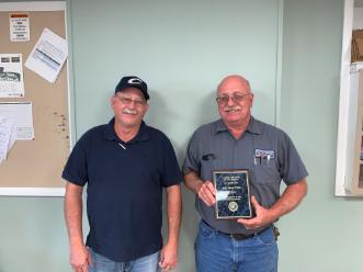 Ben White is Chipola College’s Career Employee for November. White serves as a Maintenance Repair Worker and has worked at the college since 2019. Pictured from left, are: Chipola’s Director of Facilities and Campus Operations, Dennis Kosciw and Maintenance Repair Worker Gary White.