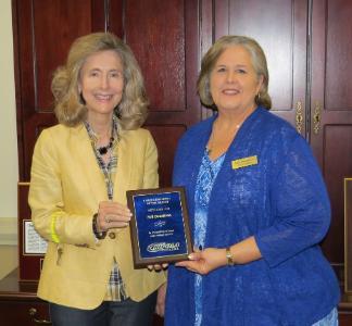 Pictured from left, are: Chipola president, Dr. Sarah Clemmons and Nell Donaldson.