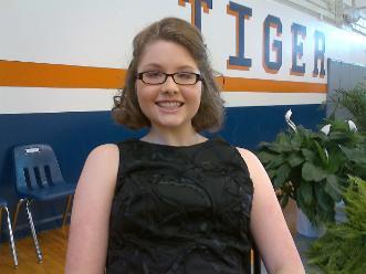 Photograph of Katelyn Patricia Cross in the Malone High School gymnasium
