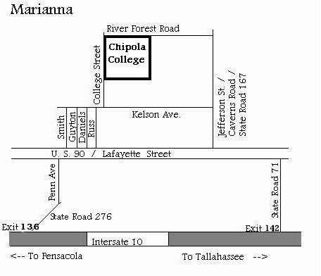 map of how to get to Chipola