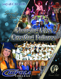 Front cover Chipola college catalog 2017-2018