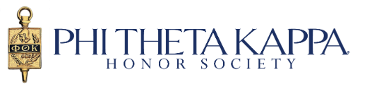 A golden PTK key with the text 'Phi Theta Kappa Honor Society'